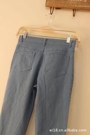 高腰网红裤子拖地裤图片,高腰拖地裤，网红必备的街头风采